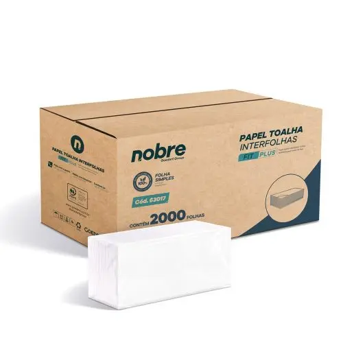 [63017] Toalla Intercalada Fit Plus HS 21,5x20 cm Caja x 2000 100% celulosa
