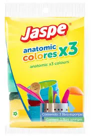 [ESPJASAN3] Esponja JASPE Anatomic Polyfon y Fibra x3