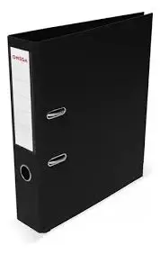 [BIBOMPLN] Bibliorato OMEGA plastificado negro Lomo Ancho Oficio 