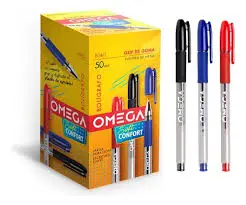 [BOLOME3RO] Boligrafo Omega punta metal y grip de goma rojo
