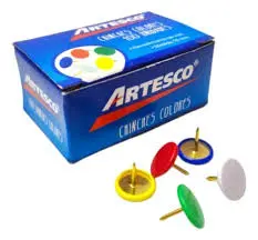 [CHICOL] Chinches Colores (Caja x 50 unidades)